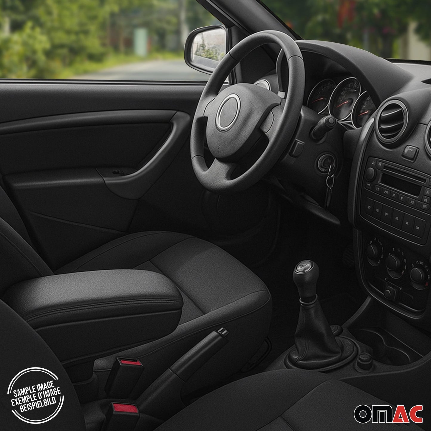 2012-2014 Ford Focus Black Center Console Armrest Plastic PU Leather 1Pc