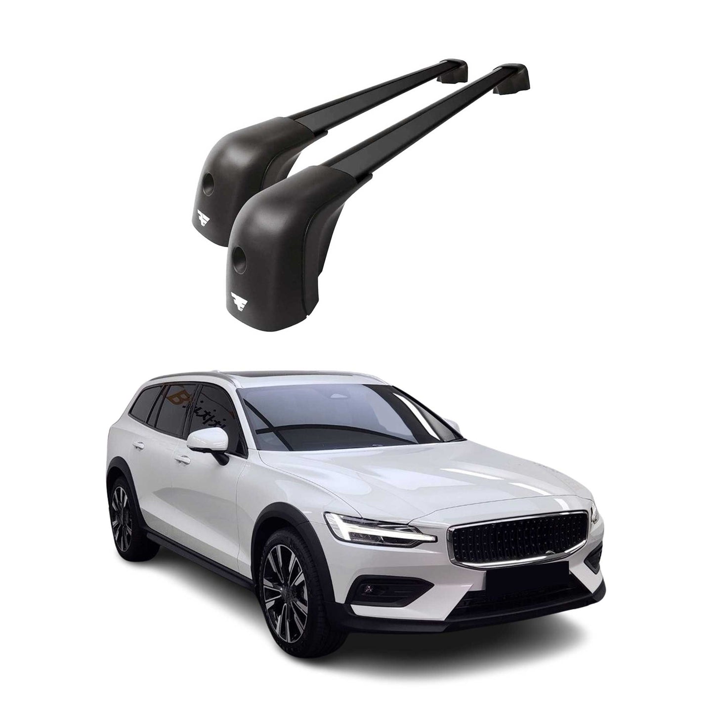 2015-2026 Volvo V60 Cross Country Roof Racks Cross Bars Black