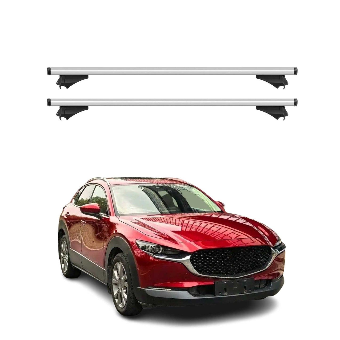 2020-2026 Mazda CX-30 Roof Rack Cross Bars Luggage Carrier Silver 2Pcs