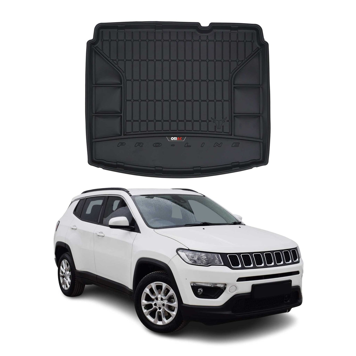 2017-2026 Jeep Compass Premium Cargo Liner Trunk Mat All Weather Heavy Duty Bottom Trunk