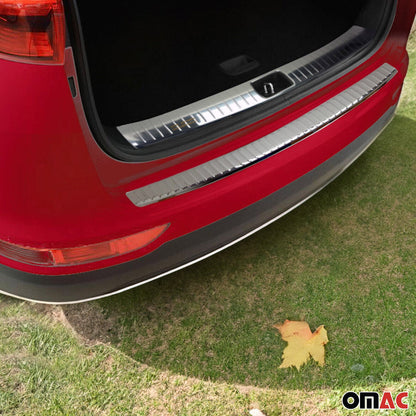 2017-2019 Kia Sportage Rear Bumper Guard & Trunk Sill Cover Silver Stainless Steel Chrome 2Pcs Set