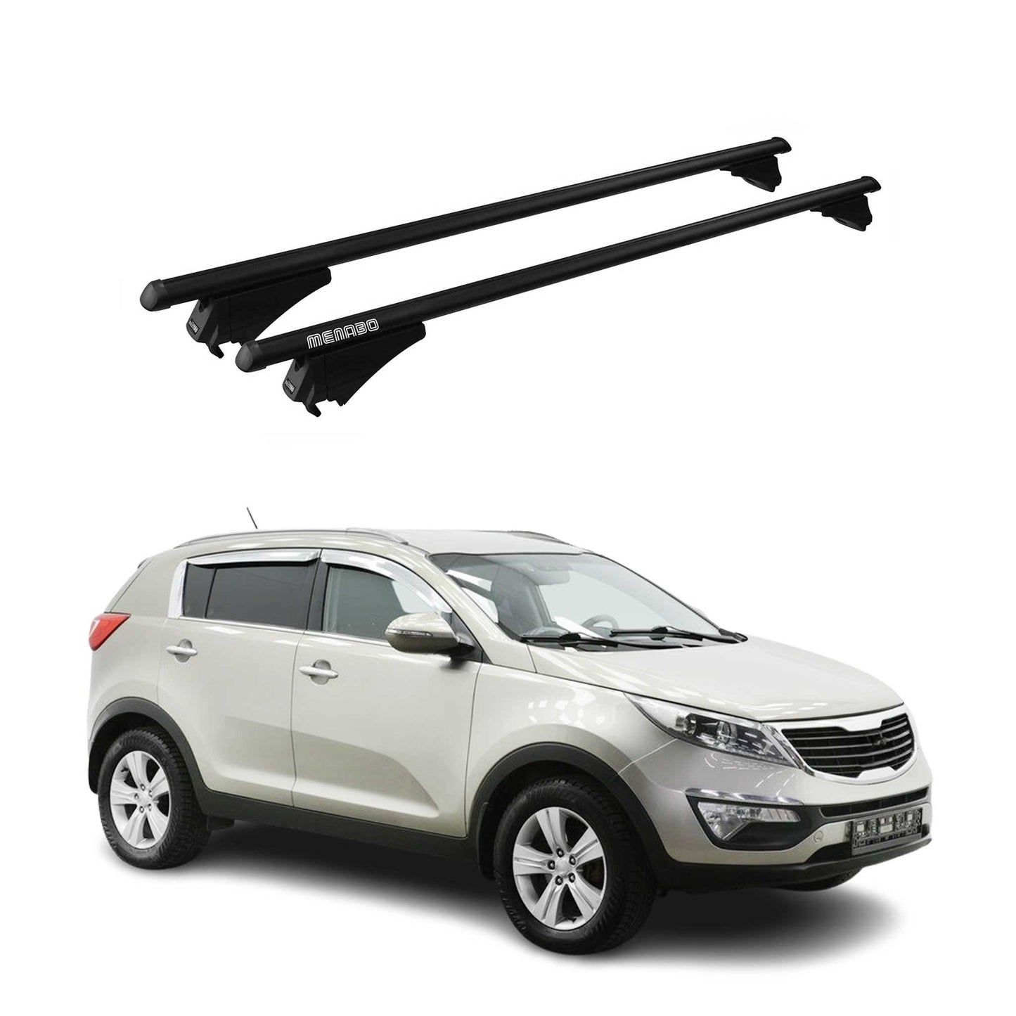 2011-2014 Kia Sportage Roof Rack Cross Bars Black