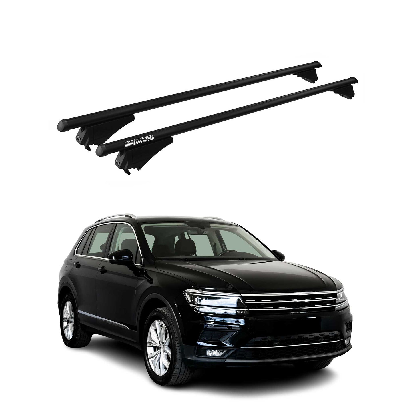2018-2024 VW Tiguan Roof Rack Cross Bars Black
