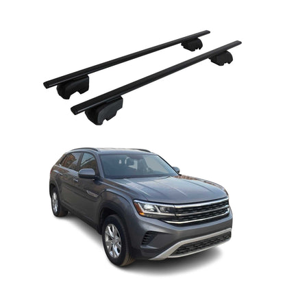 2020-2026 Volkswagen Atlas Cross Sport Roof Rack Cross Bars Black