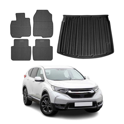 2017-2022 Honda CR-V Floor Mats & Cargo Liner Full Set All Weather Black