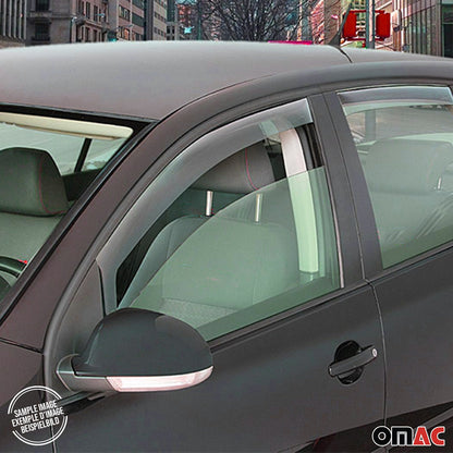 2015-2022 RAM ProMaster City Bug Shield Hood Deflector & Window Visor Kit 5Pcs Smoke