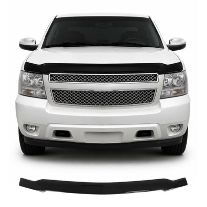 2007-2014 Chevrolet Avalanche Tahoe Suburban Front Bug Shield Hood Deflector 1 Pc Smoke Stick Install