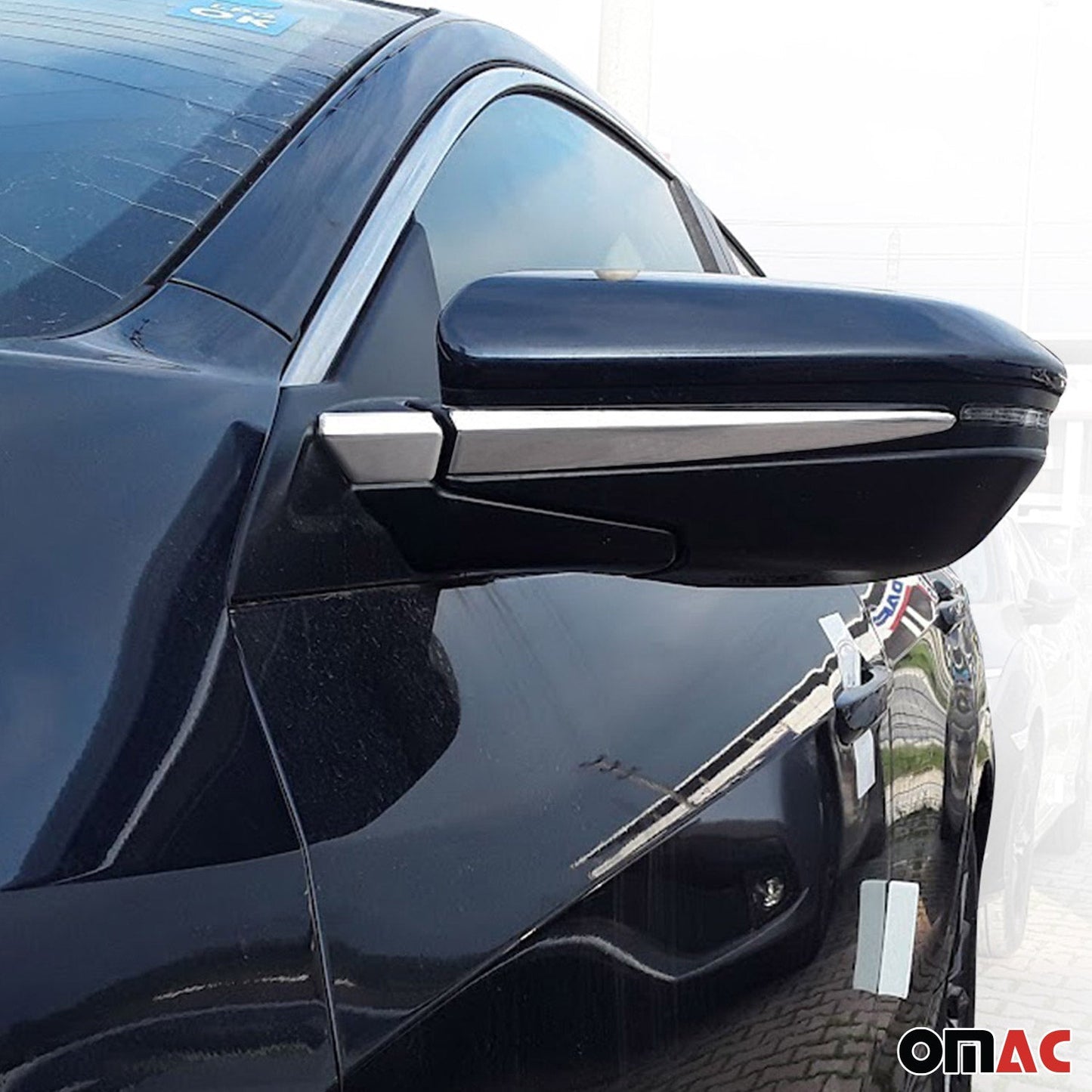 2016-2021 Honda Civic Side Mirror Cover Caps Silver 2Pcs Stainless Steel