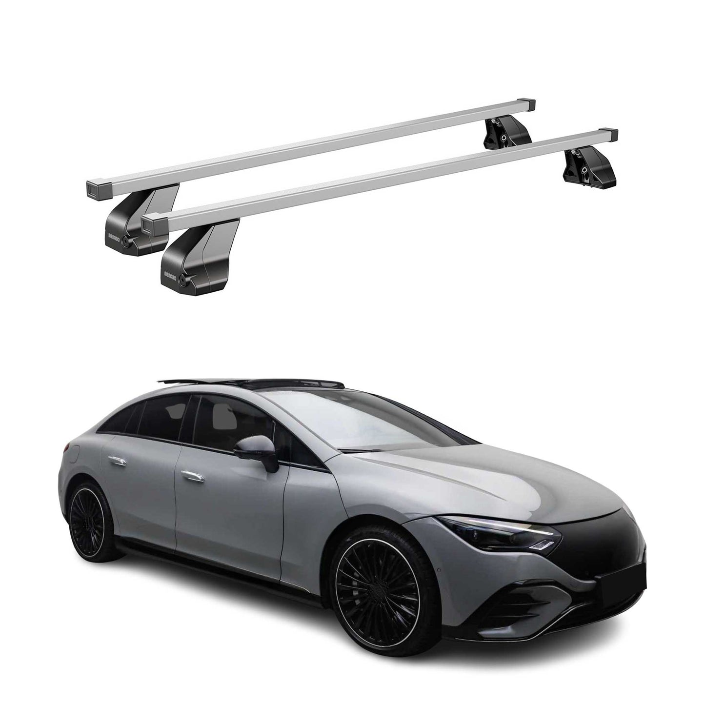 2023-2024 Mercedes EQE Roof Rack Cross Bars Silver