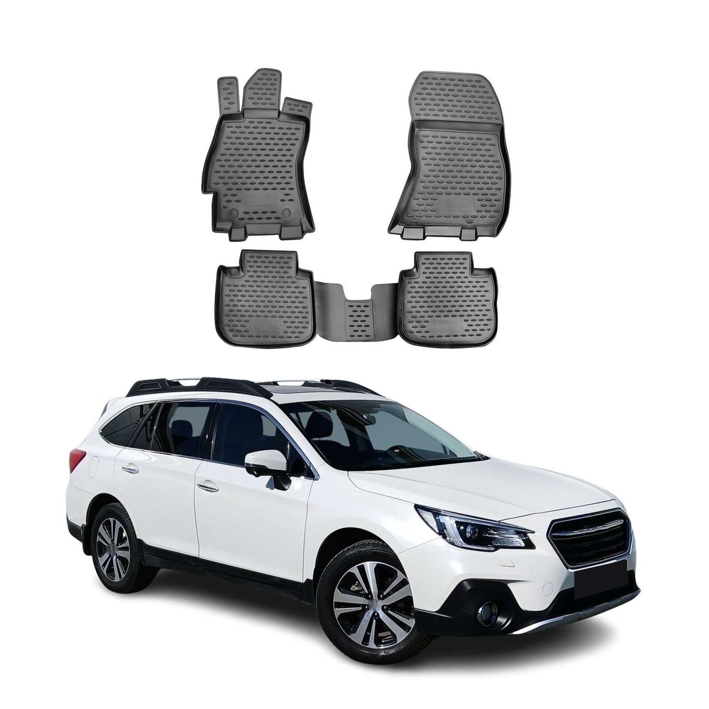 2015-2019 Subaru Legacy 5.gen Floor Mats Liners Full Set All Weather Black