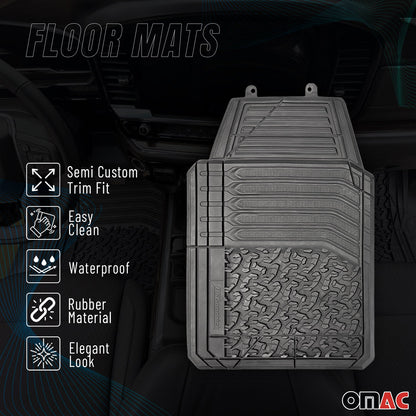 Universal Trim fit Floor Mats Liners for Chevrolet GMC Trucks SUV All Season