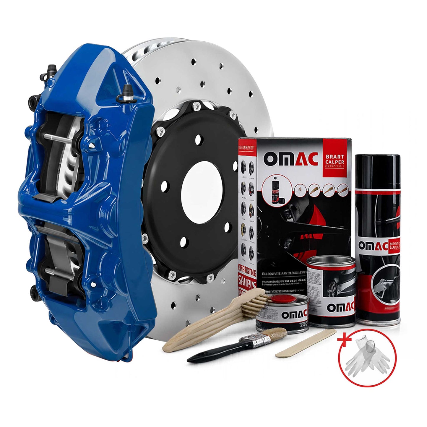 OMAC Brake Caliper Epoxy Based Car Paint Kit Hawaii Blue Glossy High-Temp