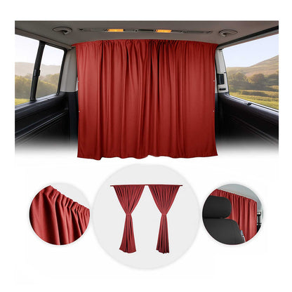 63" x 71" Cab Divider Van Cabin Curtain Campervan Kit Red