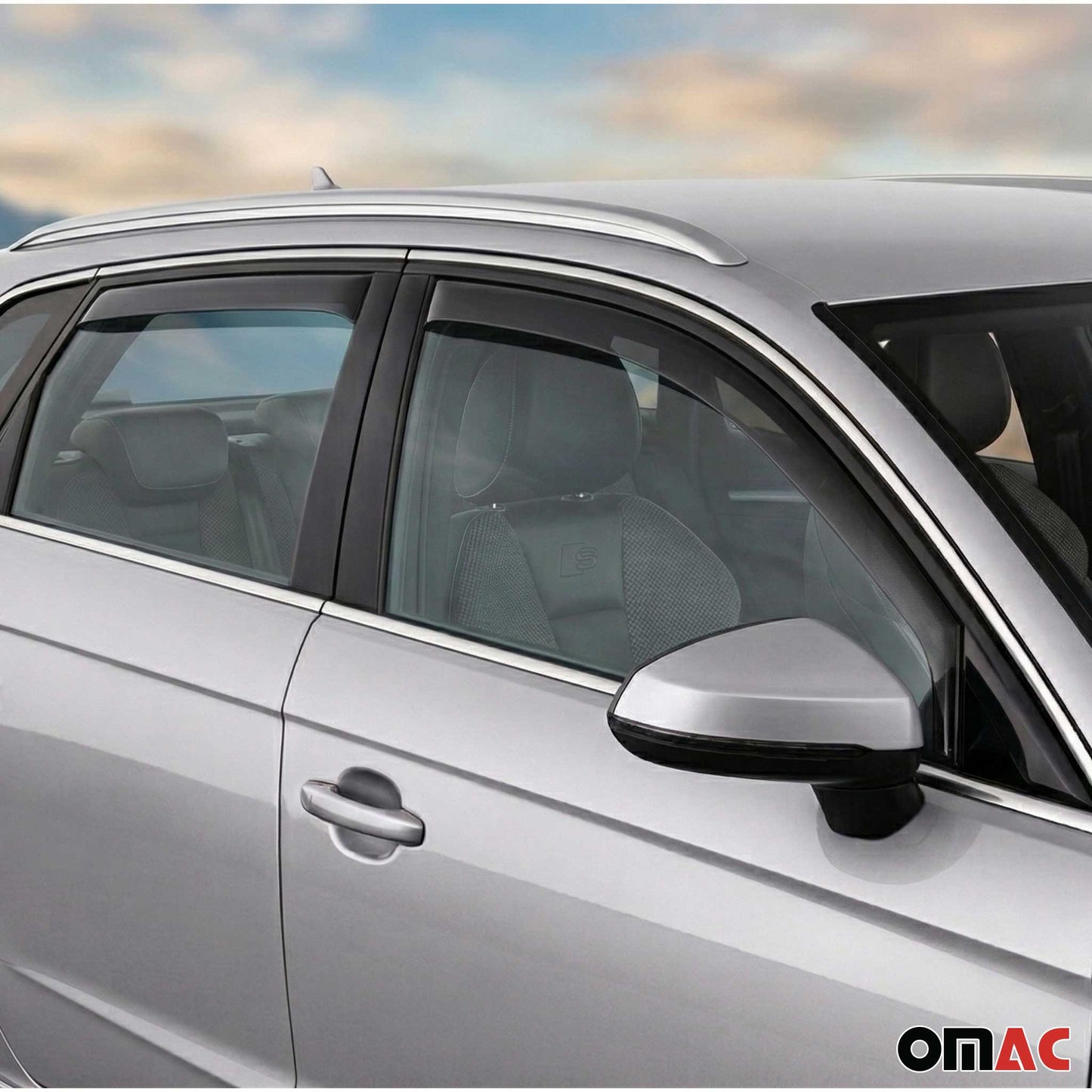 2013-2018 Audi Q3 (8U) Window Visor Vent Rain Deflector 4Pcs Smoke