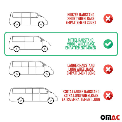 2010-2013 Ford Transit Connect Long Roof Racks & Roof Rack Rails Black
