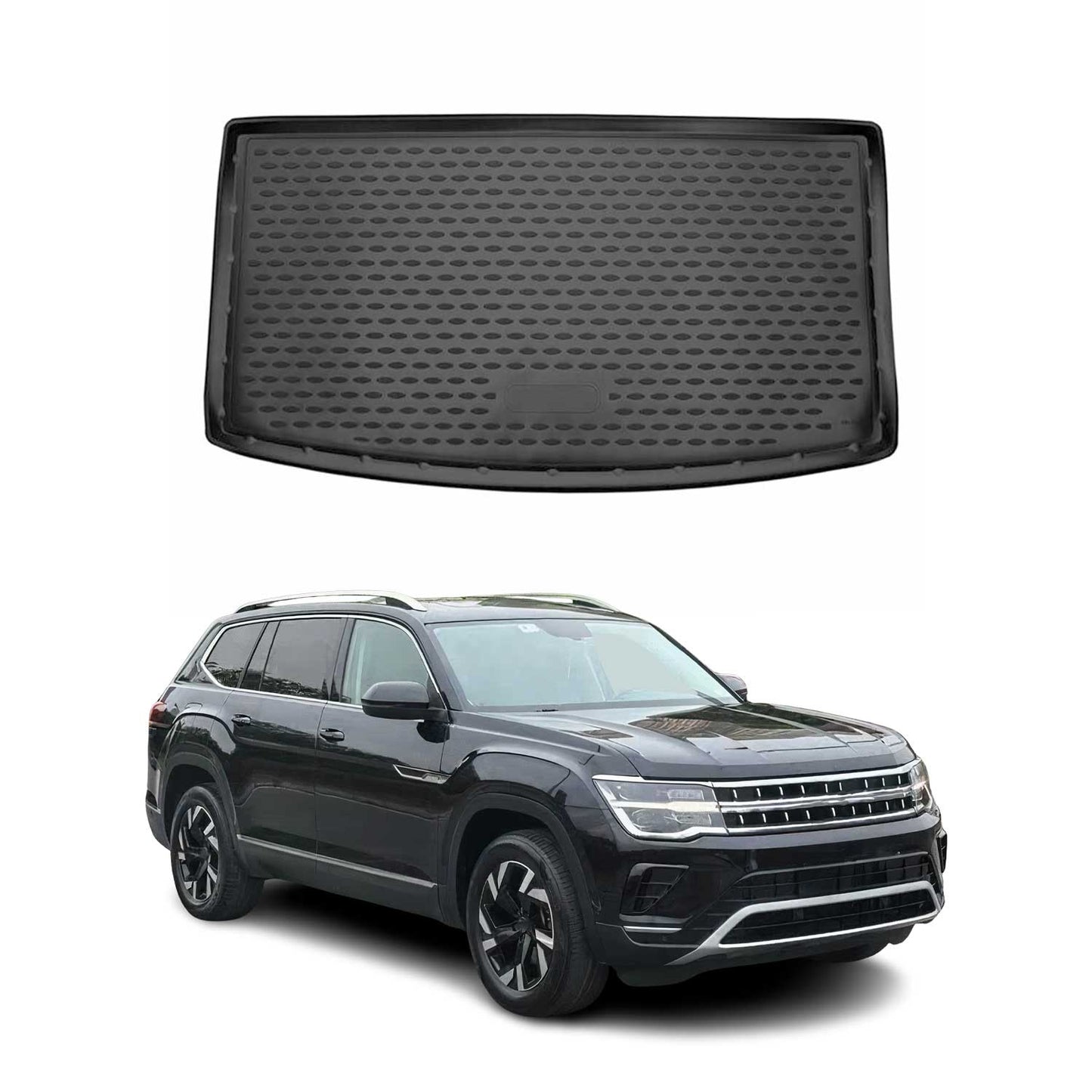 2018-2026 Volkswagen Atlas Cargo Liner Trunk Mat All Weather Unfolded Backseat Black