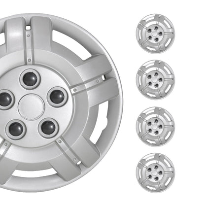 Montana Hub Caps Wheel Cover 15" Silver Full Set 4 pcs.