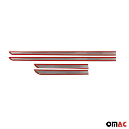 2006-2017 Jeep Compass Side Door Molding Trim Skirt Garnish Stainless Steel 4 Pcs
