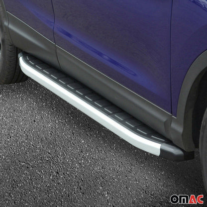 2007-2012 Mazda CX-7 Running Boards Side Steps Silver & Black