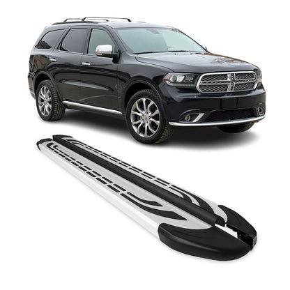 2011-2026 Dodge Durango Nerf Bar Side Step Running Board Silver 2 Pcs