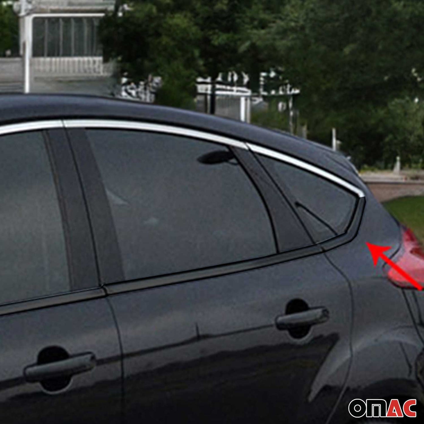 2012-2018 Ford Focus Hatchback Window Molding Trim Streamer Stainless Steel