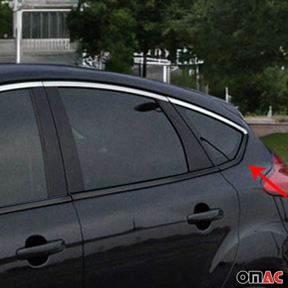 2012-2018 Ford Focus Hatchback Window Molding Trim Streamer Stainless Steel