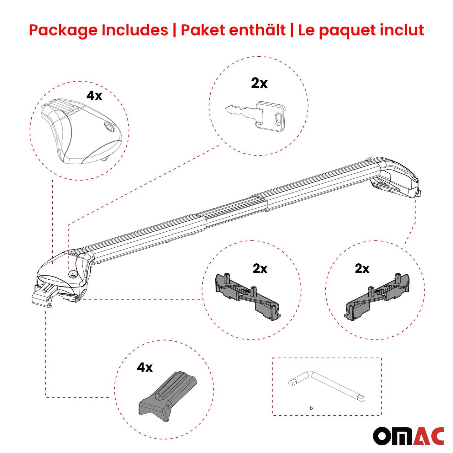 2025-2026 Subaru Forester VI Roof Rack Cross Bars Luggage Carrier Alu Silver 2x