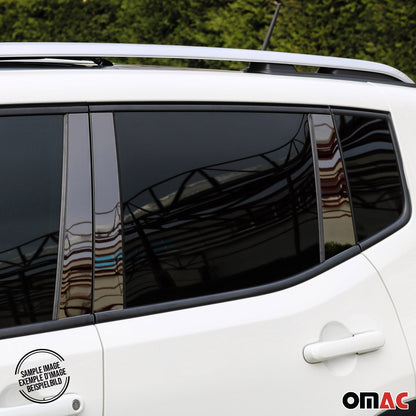 2009-2015 Mercedes GLK Class X204 Window B Pillar Posts Trim Stainless Steel Dark 6x