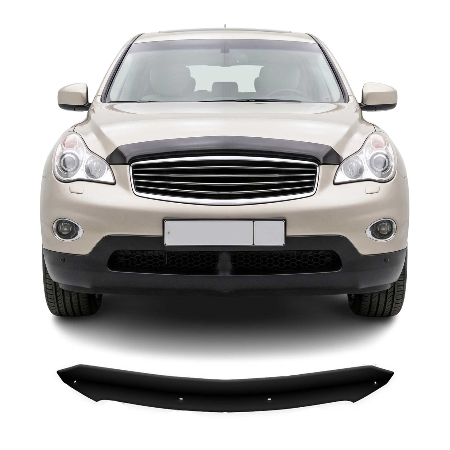2008-2013 Infiniti EX35 EX37 Front Bug Shield Hood Deflector 1 Pc Smoke