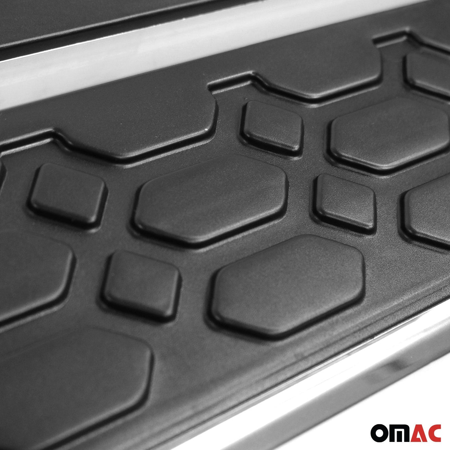 2014-2020 Fiat 500L Running Boards Side Steps Silver & Black