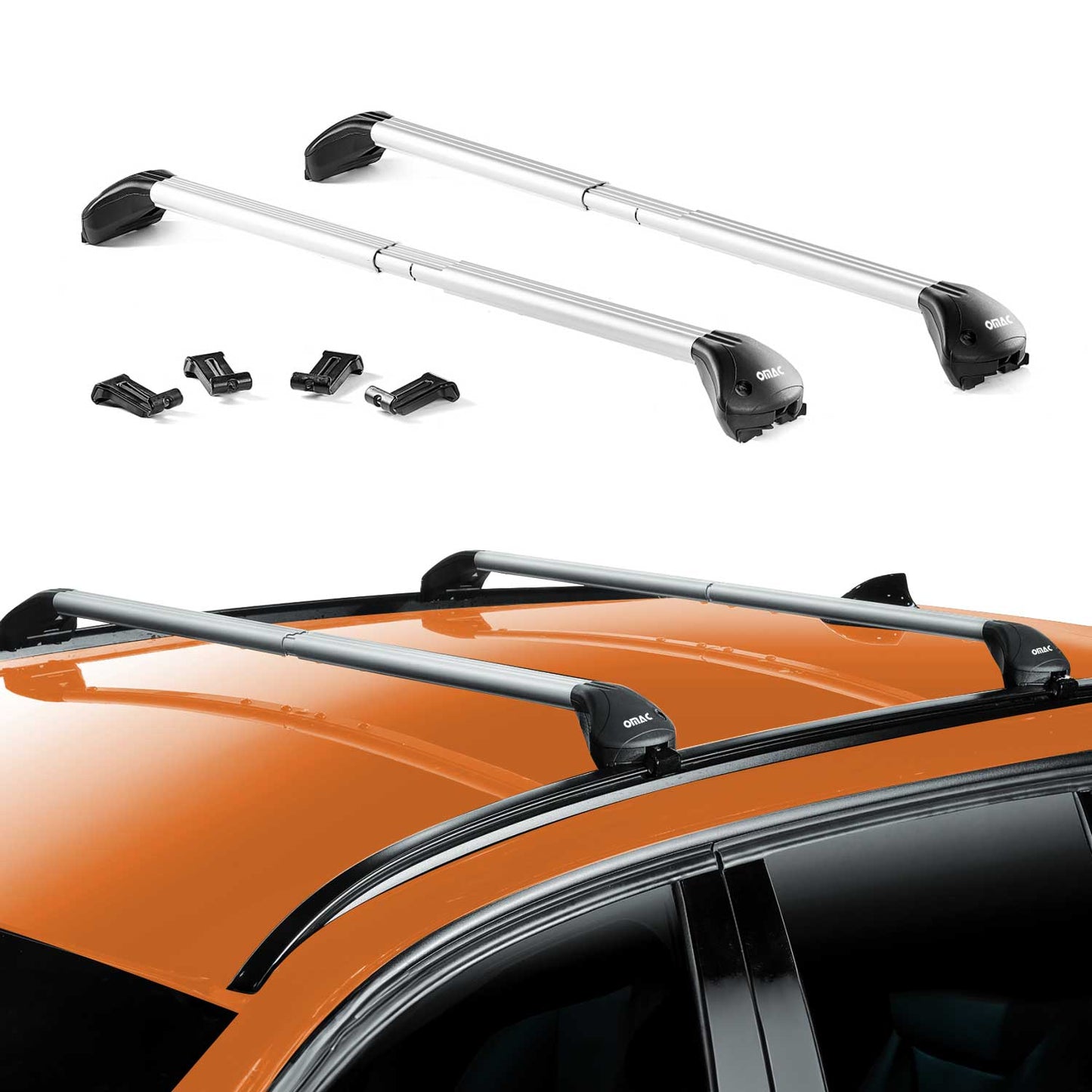 2024-2026 Mazda CX-90 Roof Rack Cross Bars Luggage Carrier Alu Silver 2x