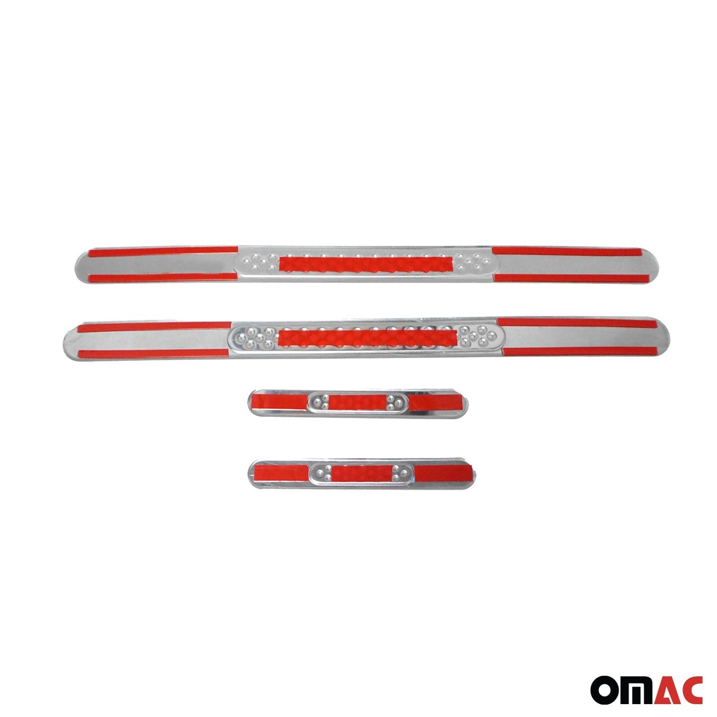 Door Sill Scuff Plate Scratch Protector Stainless Steel Chrome Gloss 4 Pcs