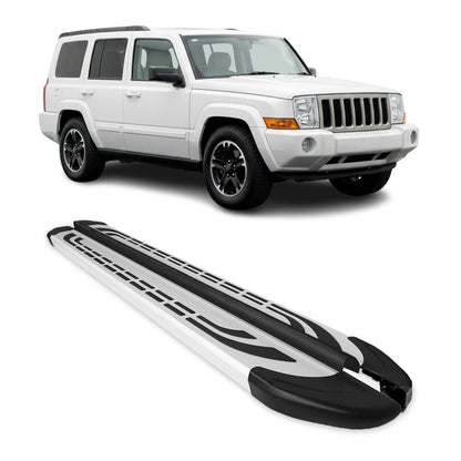 2005-2010 Jeep Commander XK / 2004-2011 Grand Cherokee WK Running Boards Side Steps Silver