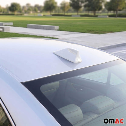 Car Shark Fin Antenna Roof Radio AM/FM Signal Aerial Accessories White