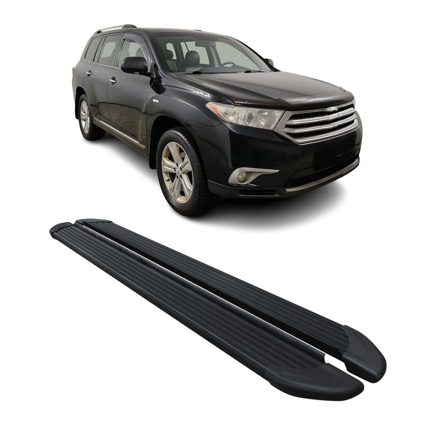 2008-2013 Toyota Highlander Running Boards Side Steps Black
