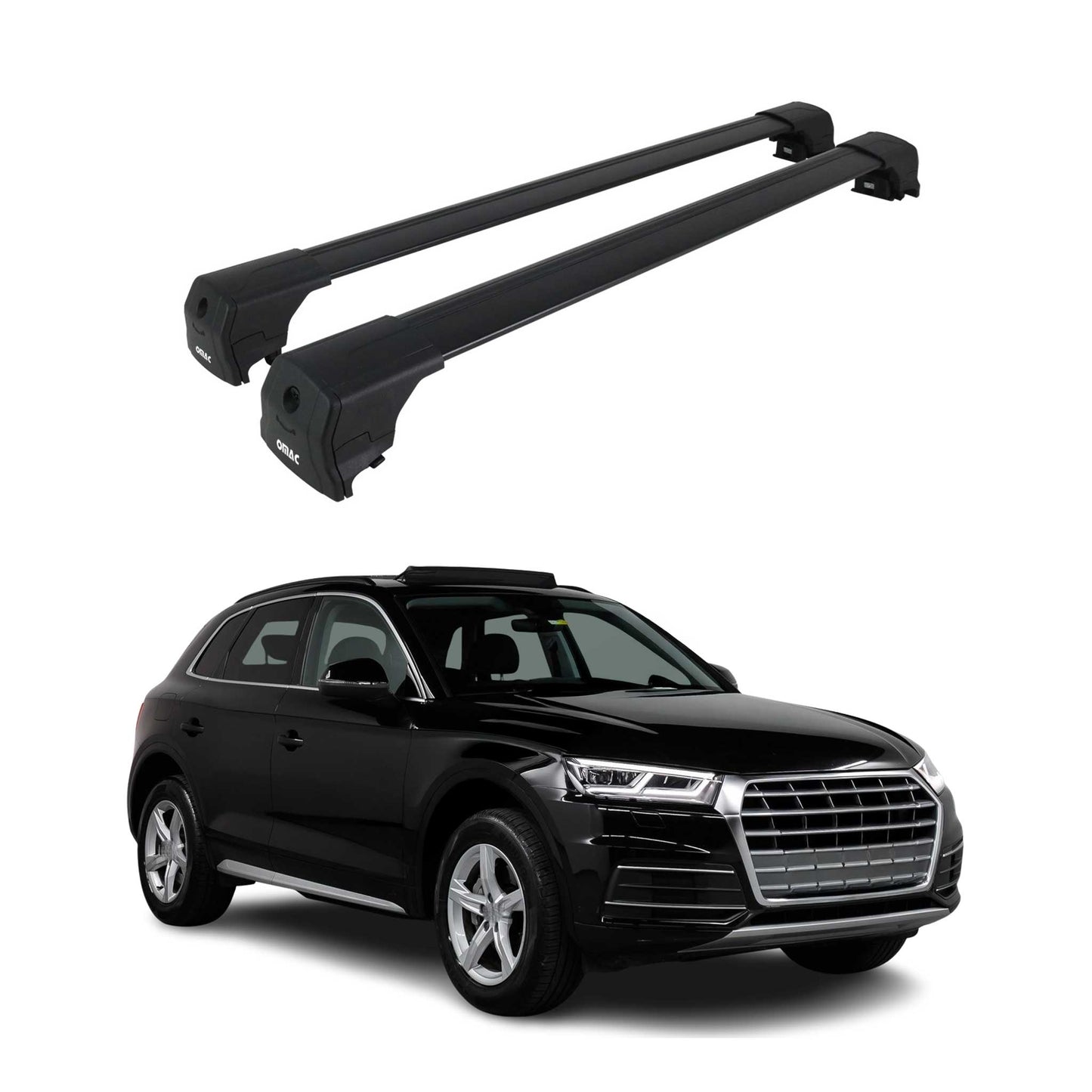 2018-2025 Audi Q5 2.gen Roof Rack Cross Bars Black