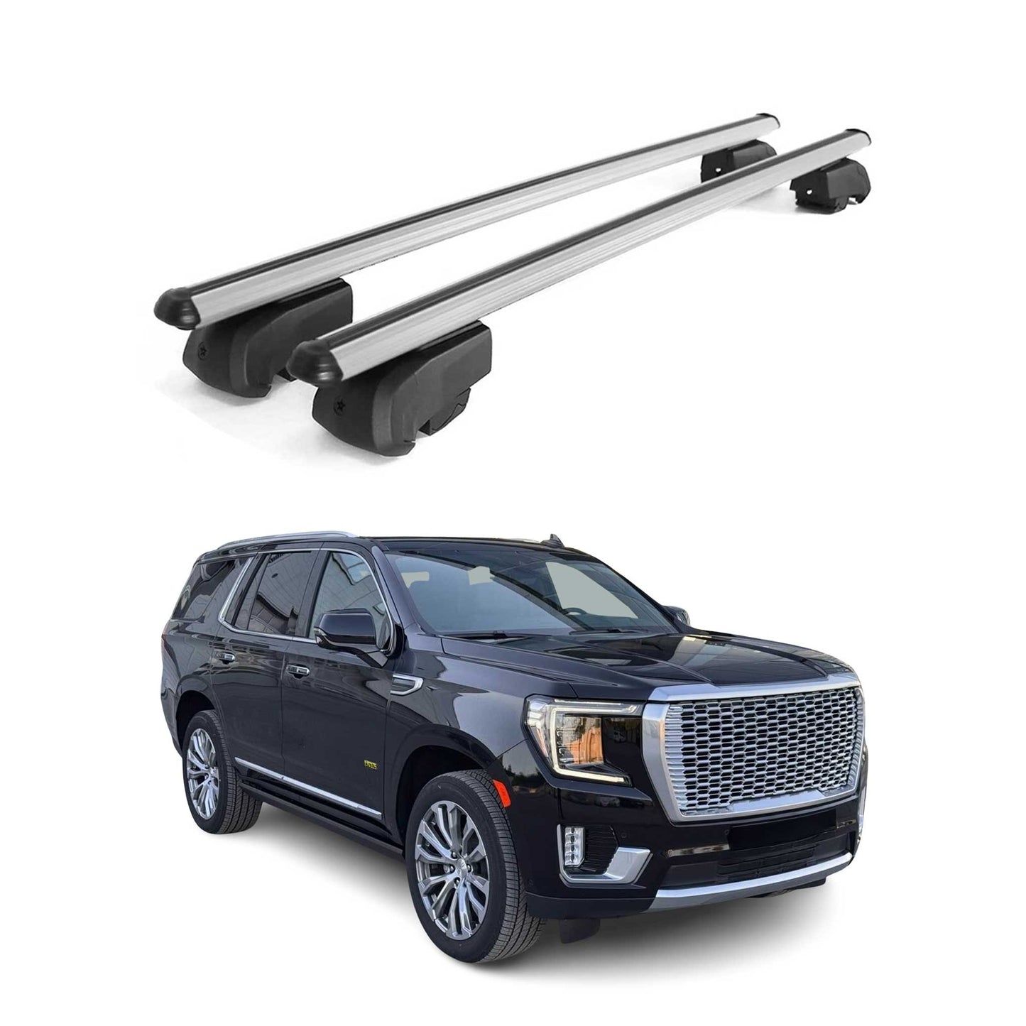 2021-2026 GMC Yukon Roof Rack Cross Bars Silver