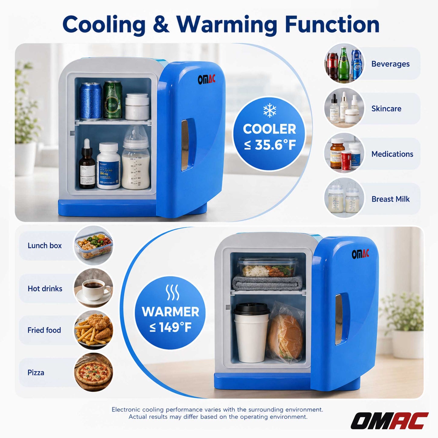 4L Portable Cooler and Warmer Car Refrigerator Outdoor 12V Mini Camping Fridge