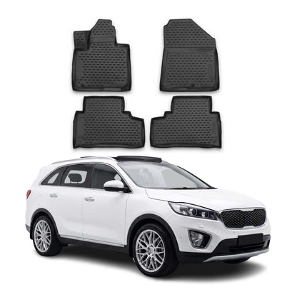 2016-2020 Kia Sorento Floor Mats Liners Full Set All Weather Black