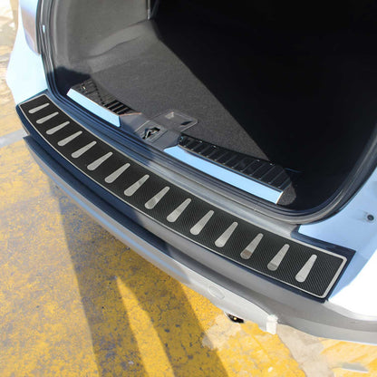 2013-2019 Ford Escape Rear Bumper Guard Carbon Foiled & Stainless Steel Silver
