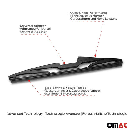 2018-2022 Toyota C-HR Rear Windshield Wiper Blades