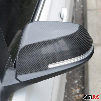 2013-2015 BMW X1 E84 Side Mirror Cover Caps Gloss Carbon