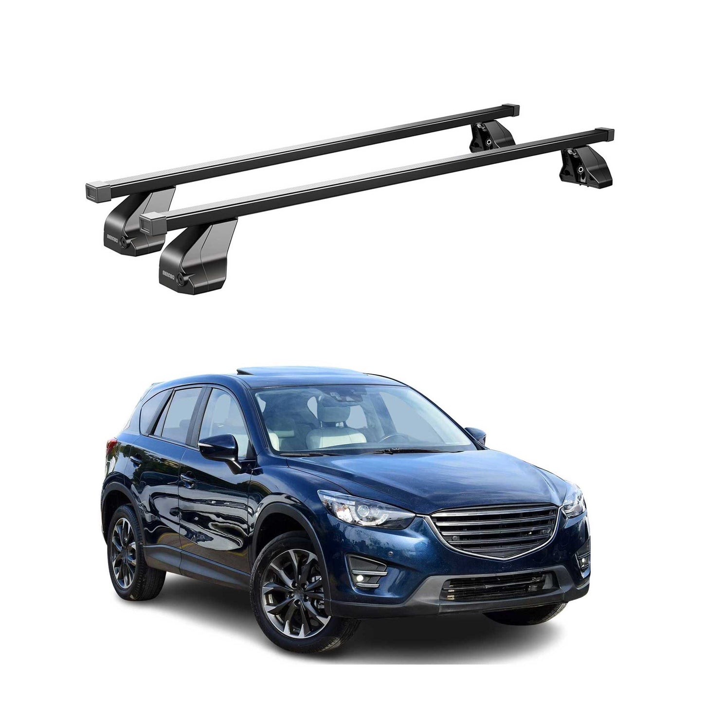 2013-2016 Mazda CX-5 Roof Rack Cross Bars Black