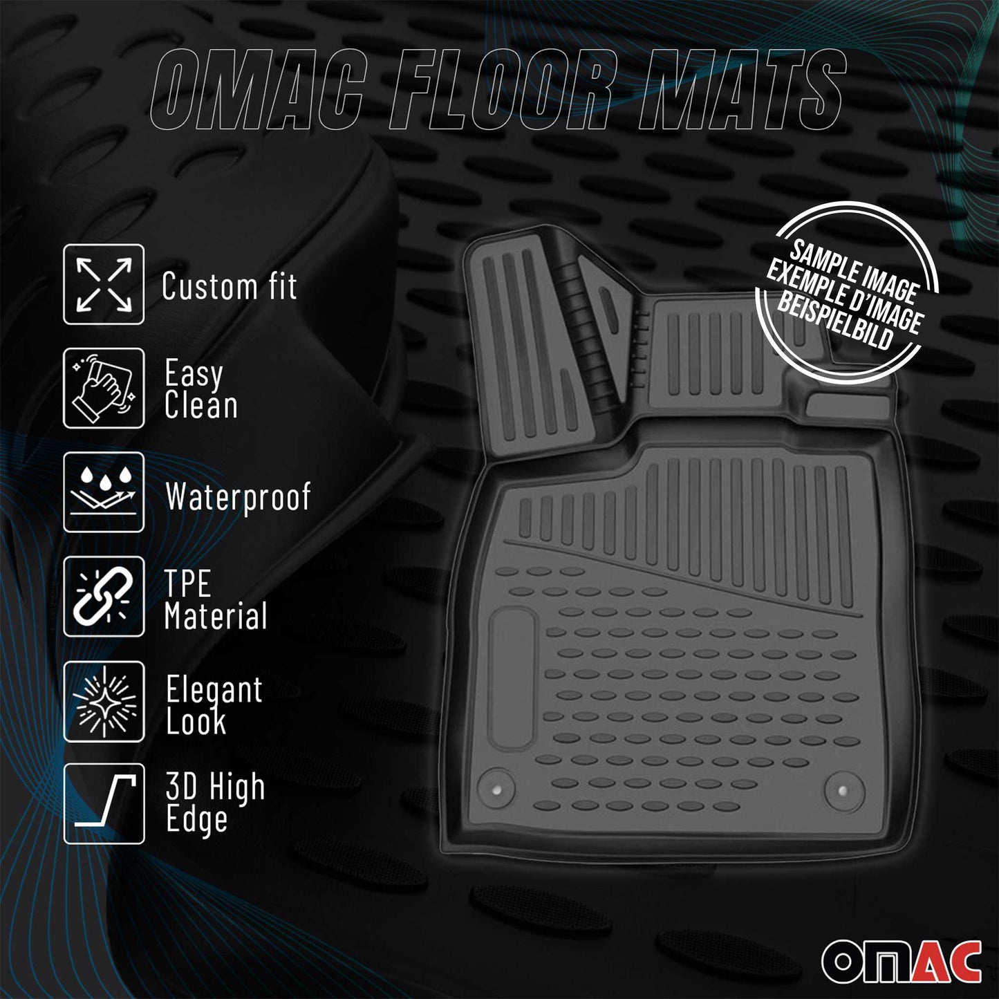 2019-2026 BMW X5 G05 Floor Mats Liners Full Set All Weather Black