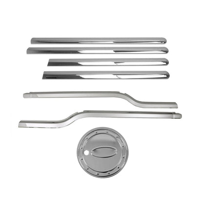 2010-2013 Ford Transit Connect Fuel Cap Cover & Door Streamer Trim Set Stainless Steel