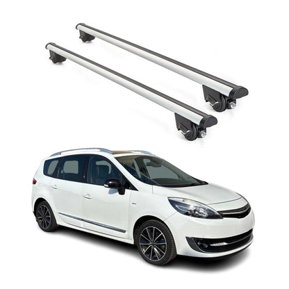 2013-2016 Renault Scenic X-Mod Roof Rack Cross Bars Silver