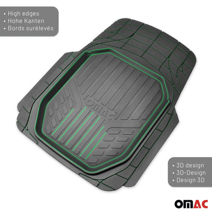2020-2022 Nissan Rogue Sport Universal Floor Mats Liner All Weather 3D Black Waterproof 4Pcs