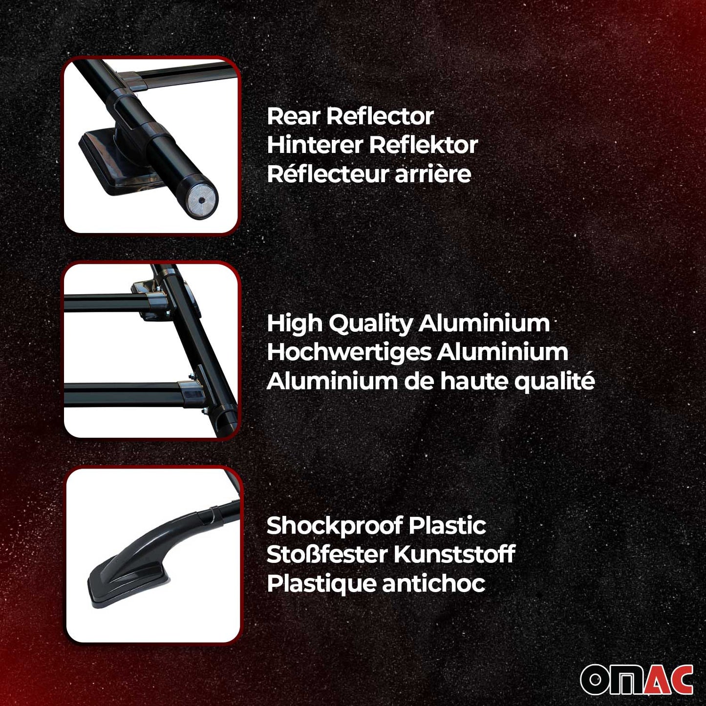 2023-2026 Chevrolet Colorado III Top Roof Rack & Side Rails Black Alu 4Pcs