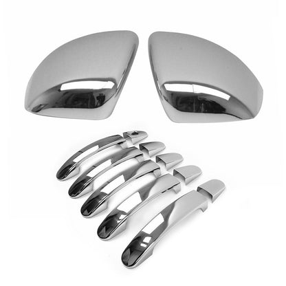 2014-2019 Ford Transit Connect Pre-FL Mirror Cover Caps & Door Handle Chrome Set
