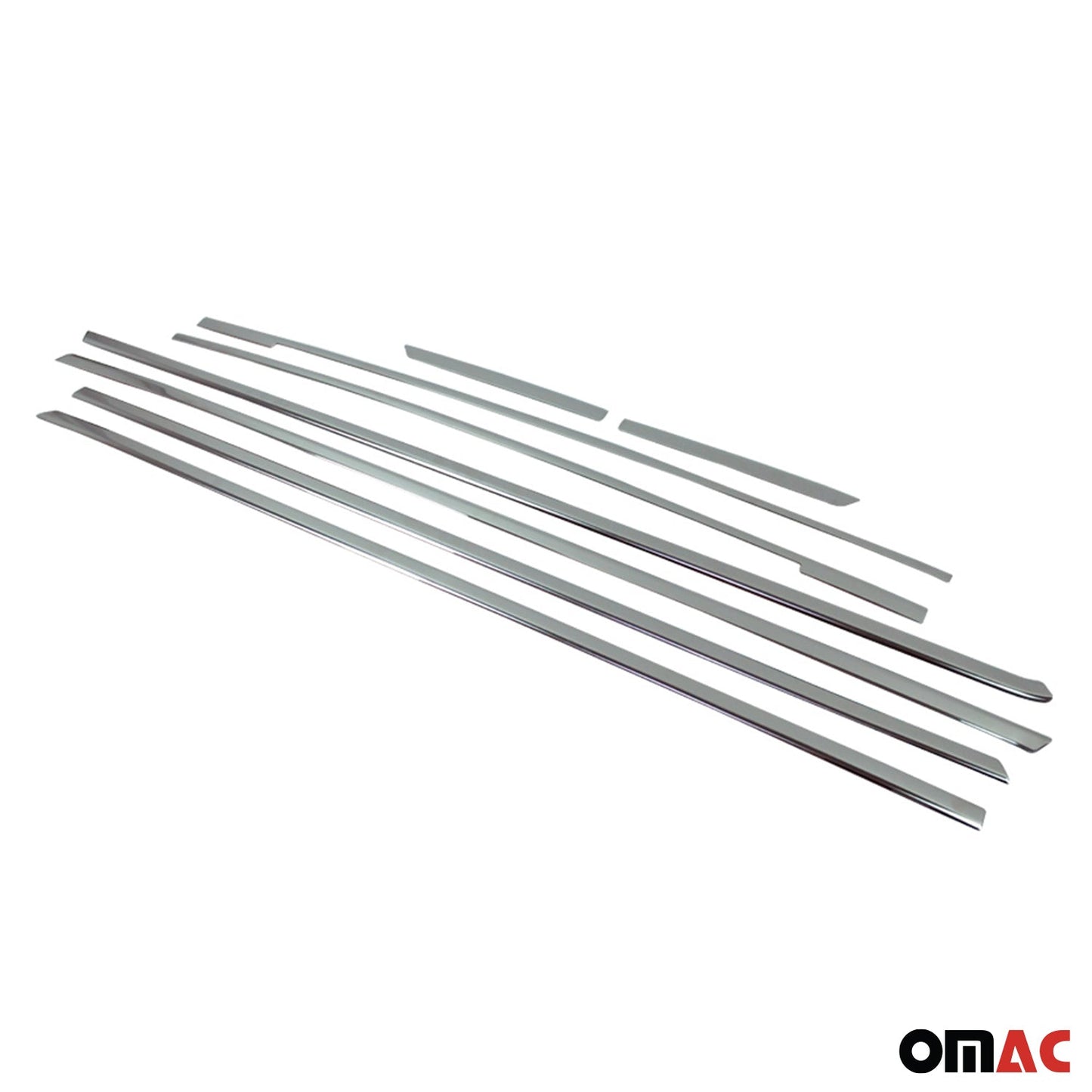 2016-2024 Mercedes Metris Long Window Molding Trim Streamer S. Steel 8 Pcs